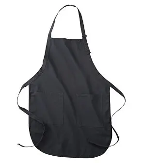 Black ATC full-length apron with front pockets